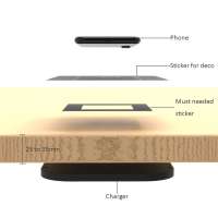 Restaurant office built-in qi charger fast wireless charge 35mm long distance furniture charging pad