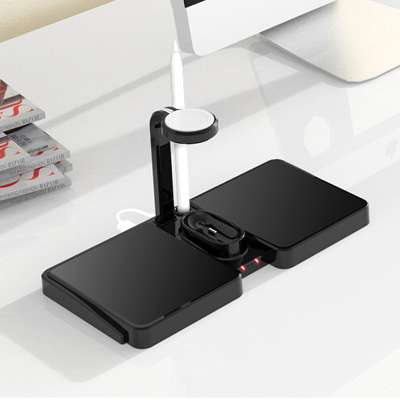 4 In 1 QI Wireless Charger Station For Apple Watch For Earphone For iPhone 8 X XR XS Max 11 XI 10W Fast Wireless Charging Pad